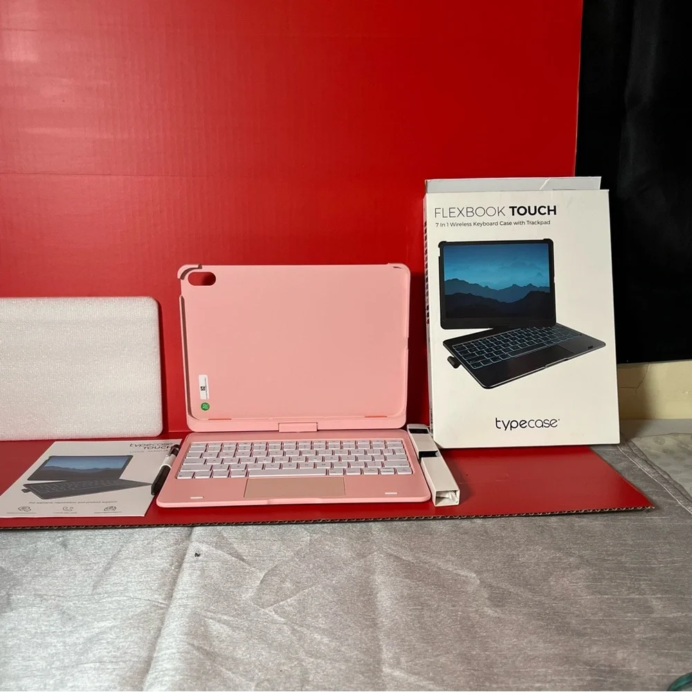 Pink Flexbook Touch Keyboard Case for Tablets new open box